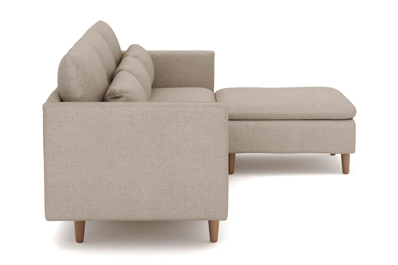 Lovis 3-sits Soffa med vändbar Divan i tyg - Beige - Möbler - Vardagsrum - Soffor - Divansoffa & schäslong
