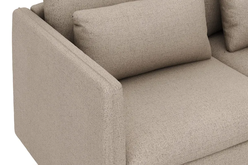 Lovis 3-sits Soffa med vändbar Divan i tyg - Beige - Möbler - Vardagsrum - Soffor - Divansoffa & schäslong