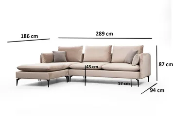 Luces Divansoffa - Beige - Möbler - Vardagsrum - Soffor - Divansoffa & schäslong