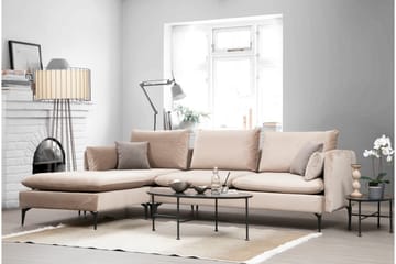 Luces Vänster L-formad Divansoffa med Schäslong 289 cm i Tyg - Beige - Möbler - Vardagsrum - Soffor - Divansoffa & schäslong