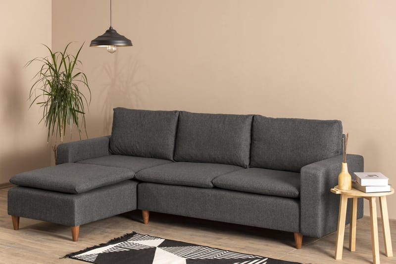 Lungo Soffa m. Divan 4-sits - Mörkgrå - Möbler - Vardagsrum - Soffor - Divansoffa & schäslong