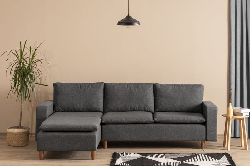 Lungo Soffa m. Divan 4-sits - Mörkgrå - Möbler - Vardagsrum - Soffor - Divansoffa & schäslong