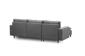 Lungo Soffa m. Divan 4-sits - M örkgrå - Möbler - Vardagsrum - Bäddsoffor - Bäddsoffa divan