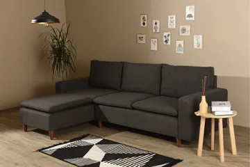 Lungo Soffa m. Divan 4-sits - Mörkgrå - Möbler - Vardagsrum - Bäddsoffor - Bäddsoffa divan