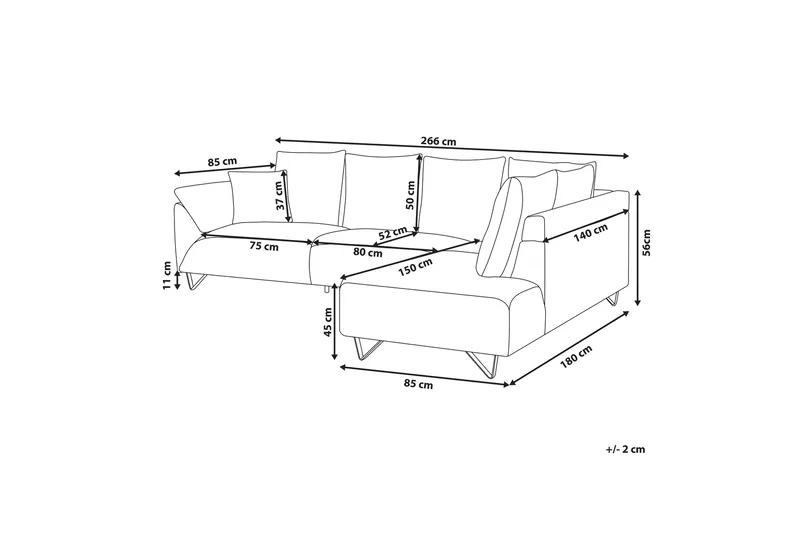 Lunnera 4-sits Hörnsoffa Vänster - Grå - Möbler - Vardagsrum - Soffor - Divansoffa & schäslong