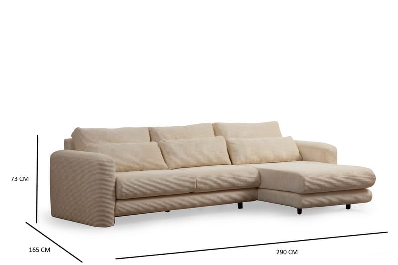 Makhan Soffa m. Divan 3-sits - Beige - Möbler - Vardagsrum - Soffor - Divansoffa & schäslong