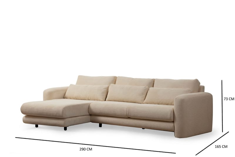 Makhan Soffa m. Divan 3-sits - Beige - Möbler - Vardagsrum - Soffor - Divansoffa & schäslong