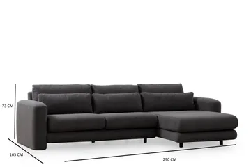 Makhan Soffa m. Divan 3-sits - Grå - Möbler - Vardagsrum - Soffor - Divansoffa & schäslong