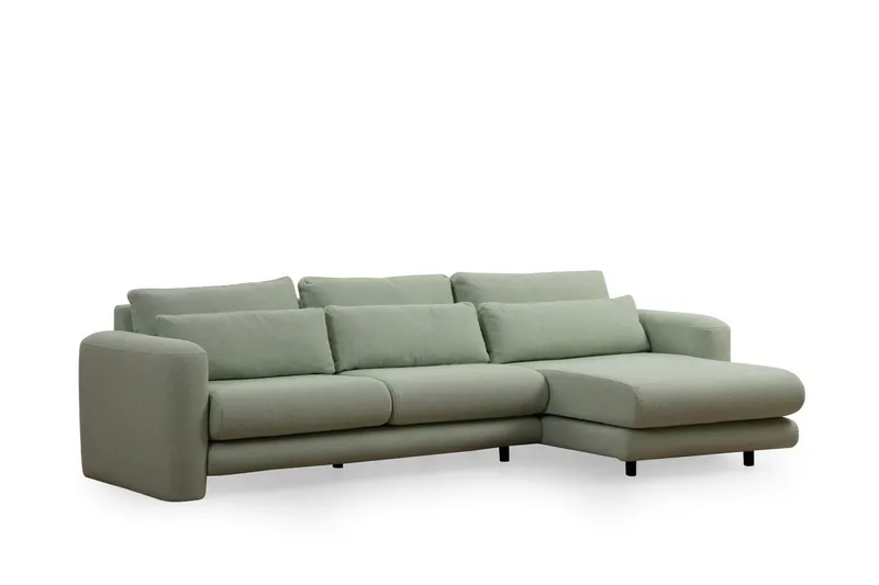 Makhan Soffa m. Divan 3-sits, Grön