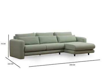 Makhan Soffa m. Divan 3-sits - Grön - Möbler - Vardagsrum - Soffor - Divansoffa & schäslong