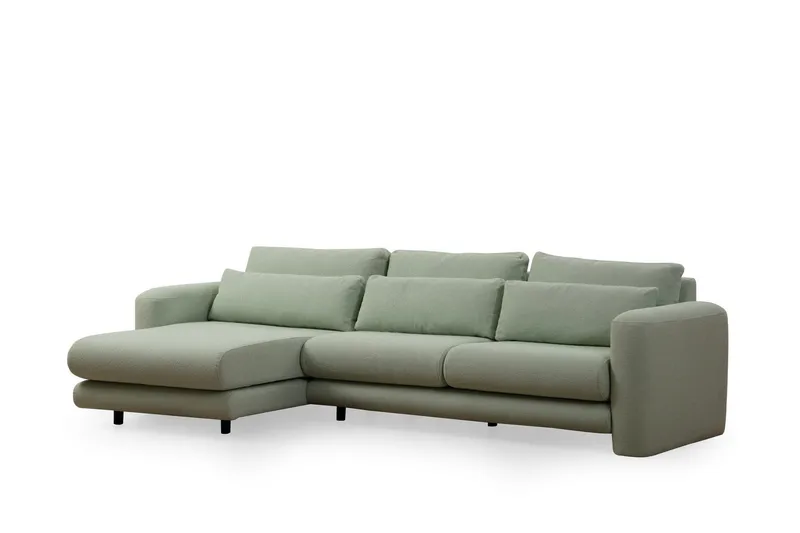 Makhan Soffa m. Divan 3-sits, Grön