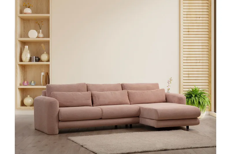 Makhan Soffa m. Divan 3-sits - Rosa - Möbler - Vardagsrum - Soffor - Divansoffa & schäslong