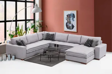 Mamerto Soffa m. Divan 4-sits - Ljusgrå - Möbler - Vardagsrum - Soffor - Hörnsoffor