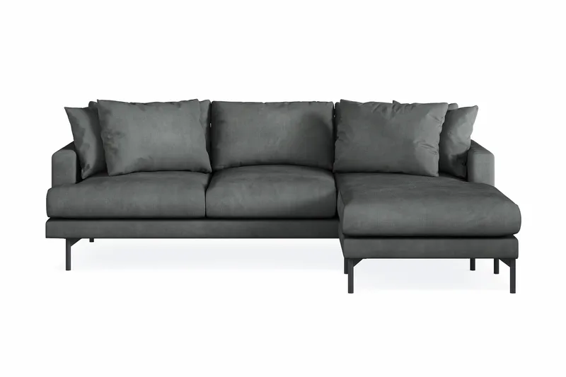 Menard 3-sits Högervänd L-formad Divansoffa i Manchester - Grå - Möbler - Vardagsrum - Soffor - Divansoffa & schäslong