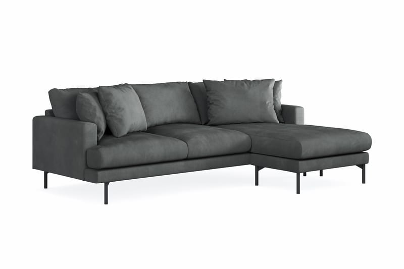 Menard 3-sits Högervänd L-formad Divansoffa i Manchester - Grå - Möbler - Vardagsrum - Soffor - Divansoffa & schäslong