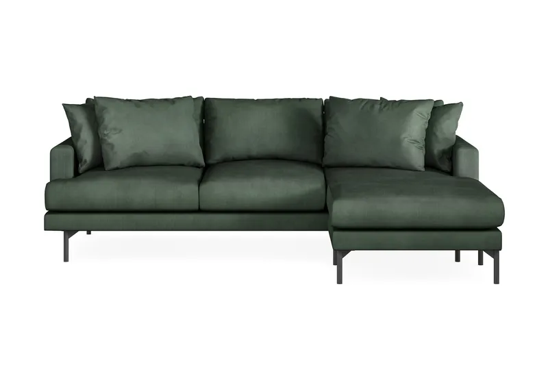 Menard 3-sits Högervänd L-formad Divansoffa i Manchester - Grön - Möbler - Vardagsrum - Soffor - Divansoffa & schäslong