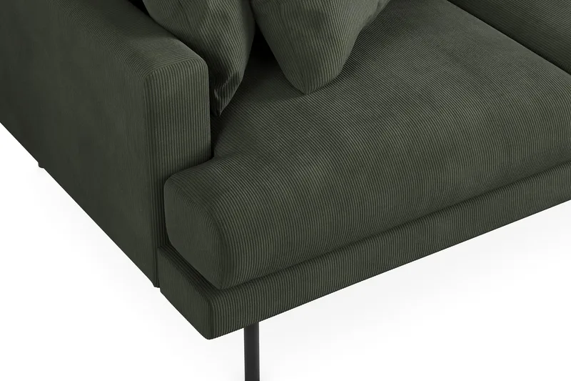 Menard 3-sits Högervänd L-formad Divansoffa i Manchester - Mörkgrön - Möbler - Vardagsrum - Soffor - Divansoffa & schäslong