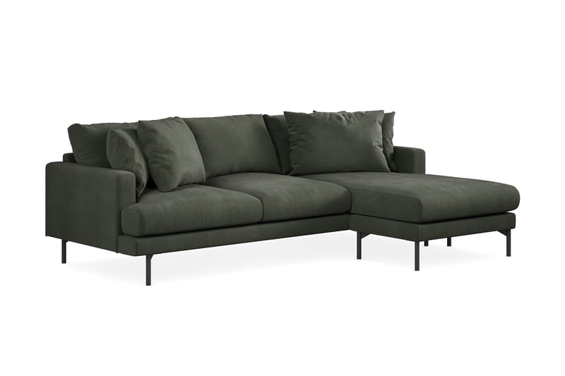 Menard 3-sits Högervänd L-formad Divansoffa i Manchester - Mörkgrön - Möbler - Vardagsrum - Soffor - Divansoffa & schäslong