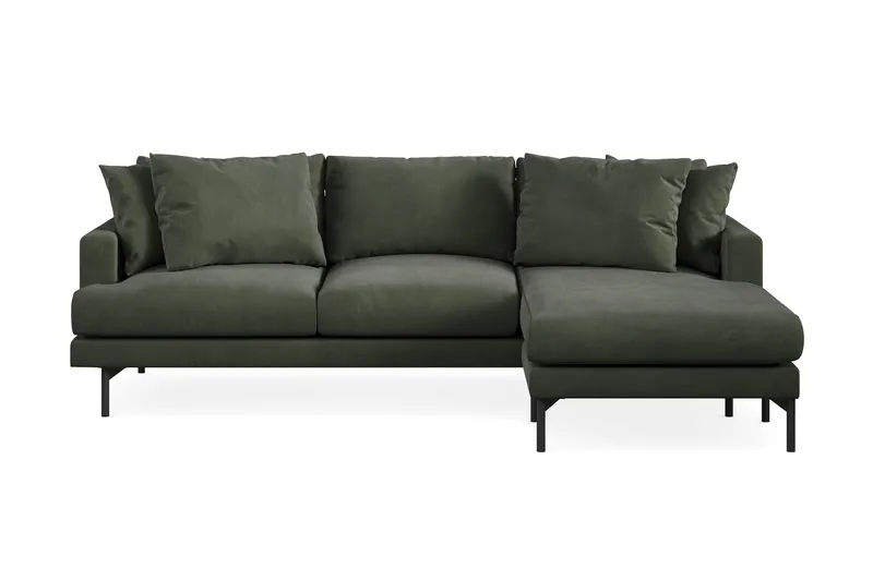 Menard 3-sits Högervänd L-formad Divansoffa i Manchester - Mörkgrön - Möbler - Vardagsrum - Soffor - Divansoffa & schäslong