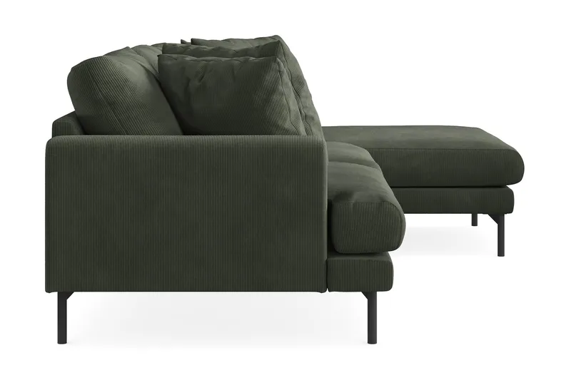 Menard 3-sits Högervänd L-formad Divansoffa i Manchester - Mörkgrön - Möbler - Vardagsrum - Soffor - Divansoffa & schäslong