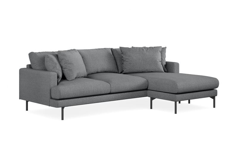 Menard 3-sits Högervänd L-formad Divansoffa i Tyg - Mörkgrå - Möbler - Vardagsrum - Soffor - Divansoffa & schäslong