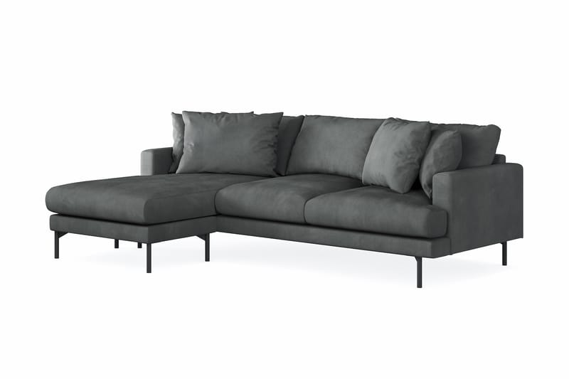 Menard 3-sits Vänstervänd L-formad Divansoffa i Manchester - Grå - Möbler - Vardagsrum - Soffor - Divansoffa & schäslong