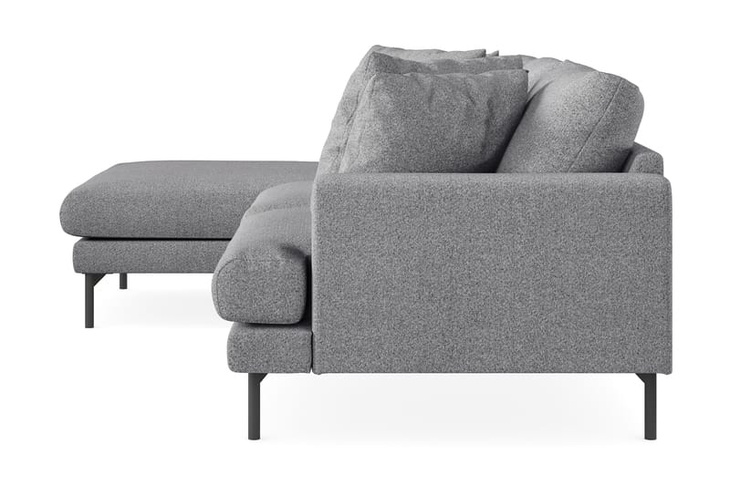 Menard 3-sits Vänstervänd L-formad Divansoffa i Tyg - Grå - Möbler - Vardagsrum - Soffor - Divansoffa & schäslong