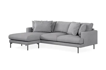Menard 3-sits Vänstervänd L-formad Divansoffa i Tyg - Grå - Möbler - Vardagsrum - Soffor - Divansoffa & schäslong