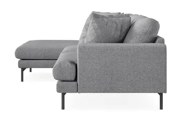 Menard 3-sits Vänstervänd L-formad Divansoffa i Tyg - Grå - Möbler - Vardagsrum - Soffor - Divansoffa & schäslong