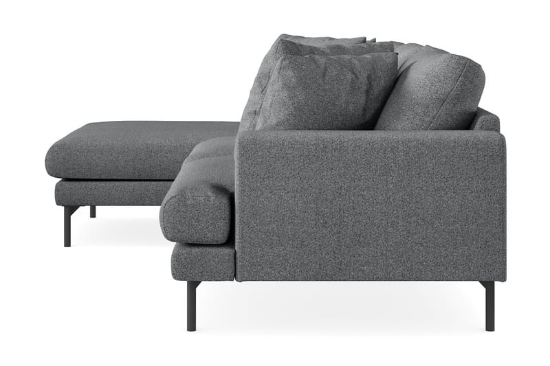 Menard 3-sits Vänstervänd L-formad Divansoffa i Tyg - Mörkgrå - Möbler - Vardagsrum - Soffor - Divansoffa & schäslong