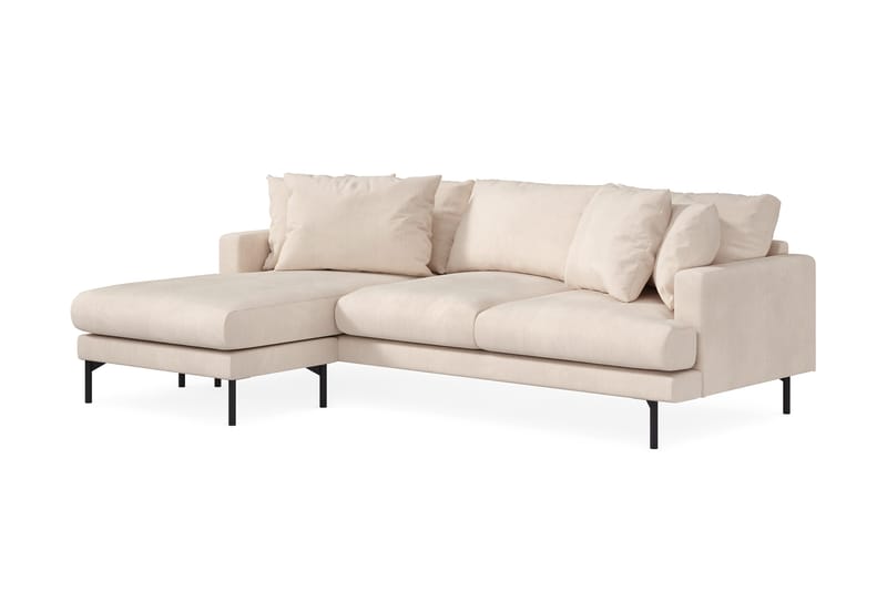 Menard 3-sits Vänstervänd L-formad Djup Divansoffa i Manchester - Beige - Möbler - Vardagsrum - Soffor - Divansoffa & schäslong