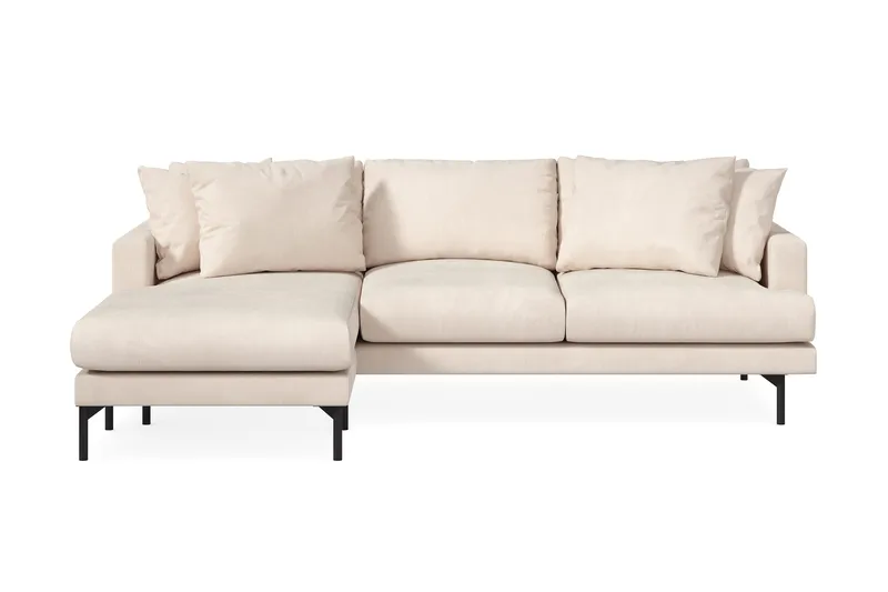 Menard 3-sits Vänstervänd L-formad Djup Divansoffa i Manchester - Beige - Möbler - Vardagsrum - Soffor - Divansoffa & schäslong
