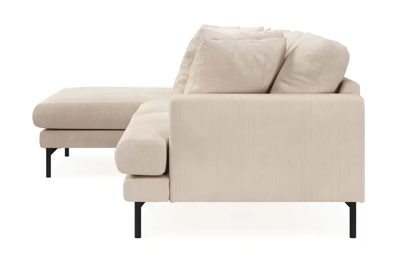 Menard 3-sits Vänstervänd L-formad Djup Divansoffa i Manchester - Beige - Möbler - Vardagsrum - Soffor - Divansoffa & schäslong