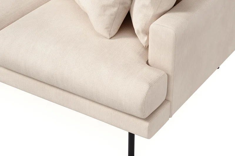 Menard 3-sits Vänstervänd L-formad Djup Divansoffa i Manchester - Beige - Möbler - Vardagsrum - Soffor - Divansoffa & schäslong