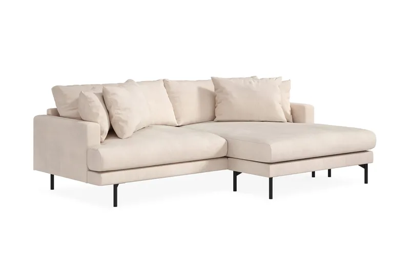 Menard 4-sits Högervänd L-formad Divansoffa i Manchester - Beige - Möbler - Vardagsrum - Soffor - Divansoffa & schäslong