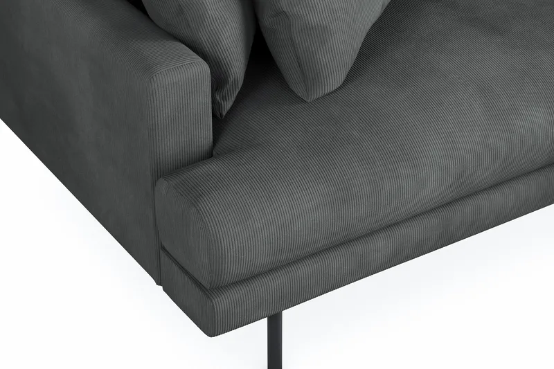 Menard 4-sits Högervänd L-formad Divansoffa i Manchester - Grå - Möbler - Vardagsrum - Soffor - Divansoffa & schäslong