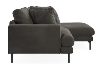 Menard 4-sits Högervänd L-formad Divansoffa i Manchester - Mörkgrå - Möbler - Vardagsrum - Soffor - Divansoffa & schäslong