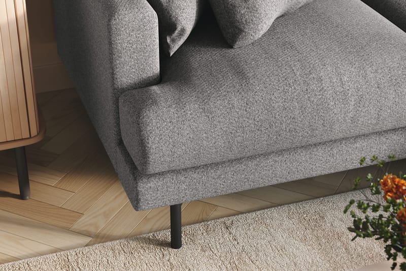 Menard 4-sits Högervänd L-formad Divansoffa i Tyg - Grå - Möbler - Vardagsrum - Soffor - Divansoffa & schäslong