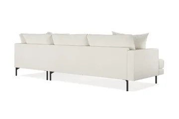 Menard 4-sits Högervänd L-formad Djup Schäslongsoffa i Bouclé - Vit - Möbler - Vardagsrum - Soffor - Divansoffa & schäslong