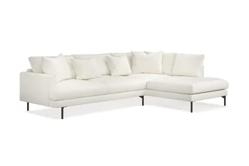 Menard 4-sits Högervänd L-formad Djup Schäslongsoffa i Bouclé - Vit - Möbler - Vardagsrum - Soffor - Divansoffa & schäslong