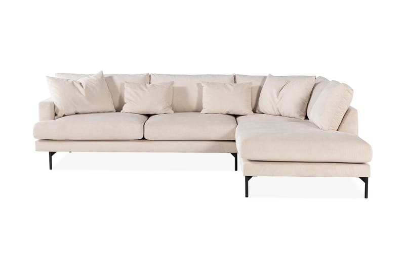 Menard 4-sits Högervänd L-formad Djup Schäslongsoffa i Manchester - Beige - Möbler - Vardagsrum - Soffor - Divansoffa & schäslong