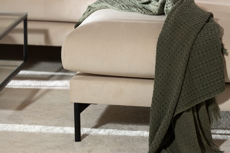 Menard 4-sits Högervänd L-formad Djup Schäslongsoffa i Manchester - Beige - Möbler - Vardagsrum - Soffor - Divansoffa & schäslong