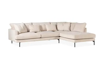 Menard 4-sits Högervänd L-formad Djup Schäslongsoffa i Manchester - Beige - Möbler - Vardagsrum - Soffor - Divansoffa & schäslong