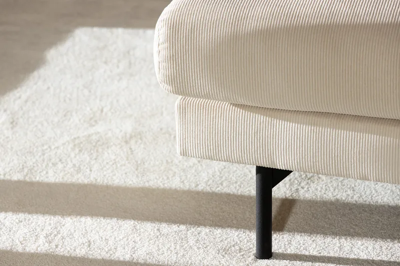 Menard 4-sits Högervänd L-formad Djup Schäslongsoffa i Manchester - Beige - Möbler - Vardagsrum - Soffor - Divansoffa & schäslong