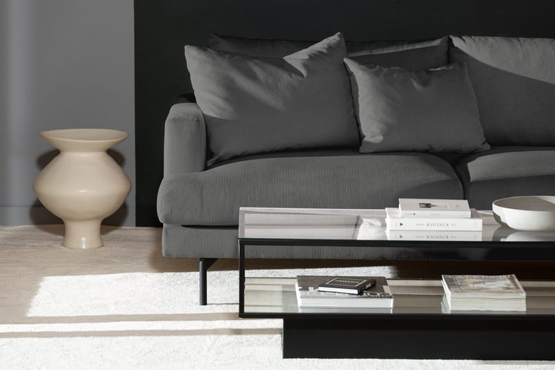 Menard 4-sits Högervänd L-formad Djup Schäslongsoffa i Manchester - Grå - Möbler - Vardagsrum - Soffor - Divansoffa & schäslong