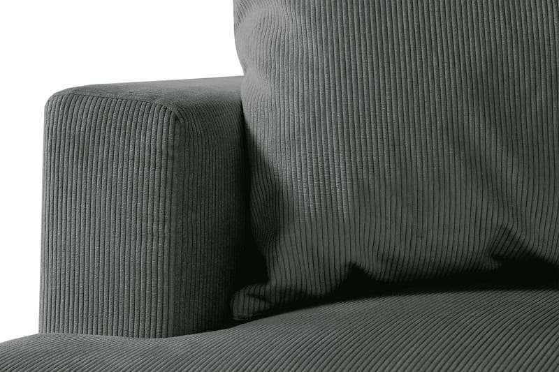 Menard 4-sits Högervänd L-formad Djup Schäslongsoffa i Manchester - Grå - Möbler - Vardagsrum - Soffor - Divansoffa & schäslong