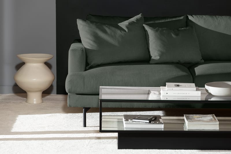 Menard 4-sits Högervänd L-formad Djup Schäslongsoffa i Manchester - Grön - Möbler - Vardagsrum - Soffor - Divansoffa & schäslong