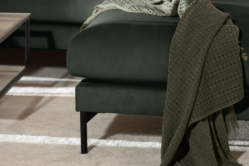 Menard 4-sits Högervänd L-formad Djup Schäslongsoffa i Manchester - Grön - Möbler - Vardagsrum - Soffor - Divansoffa & schäslong