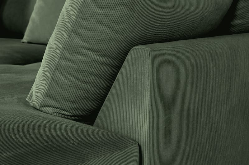 Menard 4-sits Högervänd L-formad Djup Schäslongsoffa i Manchester - Grön - Möbler - Vardagsrum - Soffor - Divansoffa & schäslong