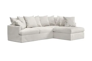 Menard 4-sits Högervänd L-formad Djup Schäslongsoffa i Tyg - Beige - Möbler - Vardagsrum - Soffor - Divansoffa & schäslong